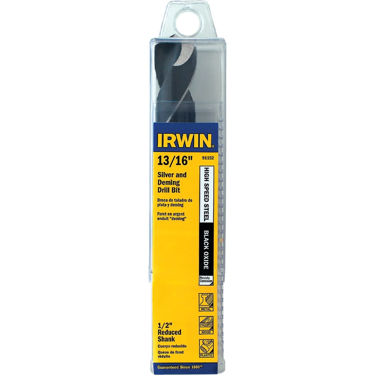 Flexible Irwin 13 16 In. Black Oxide Silver Deming Drill Bit Authentic