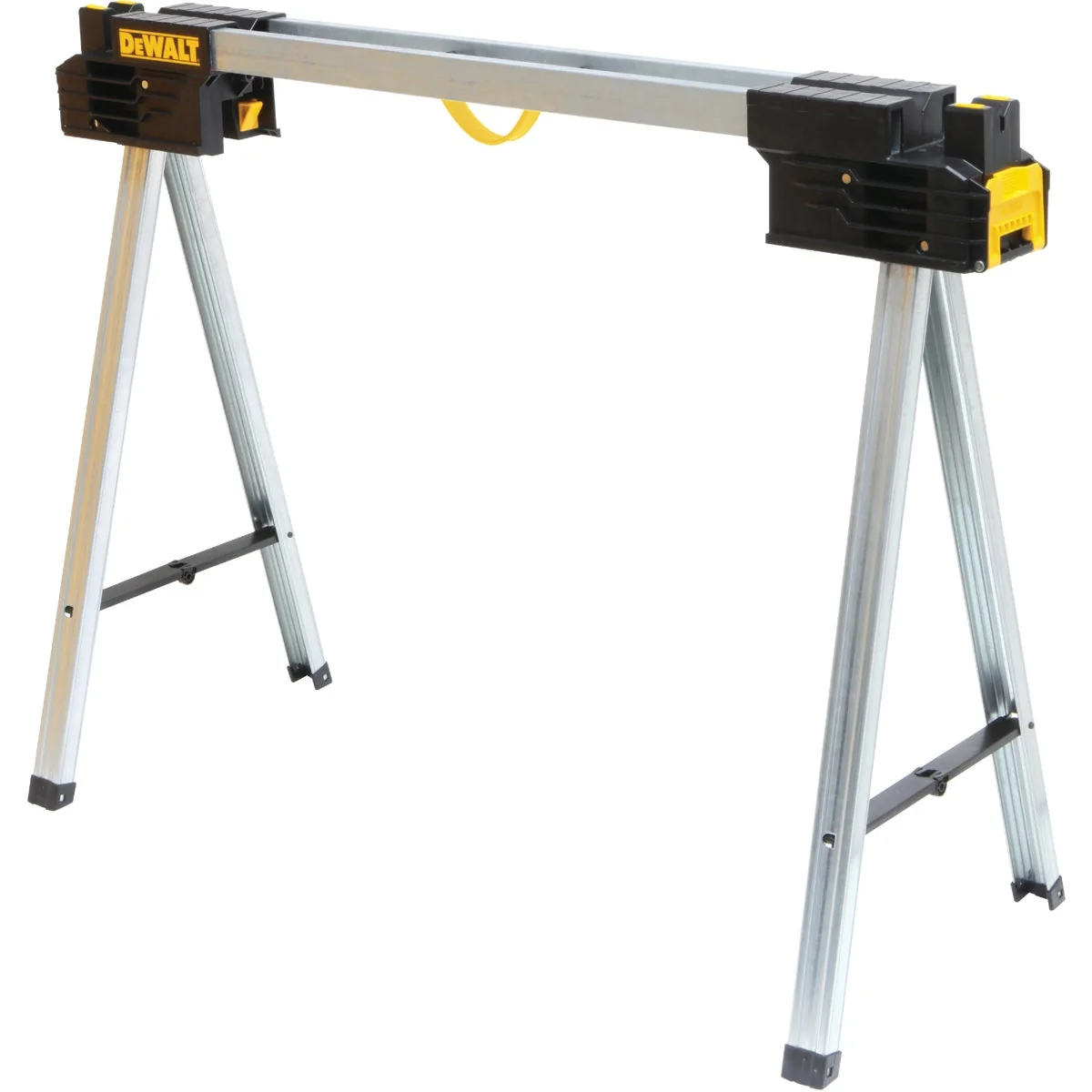 Responsible DeWalt 32 In. L Metal Folding Sawhorse 2000 Lb. Capacity Secure
