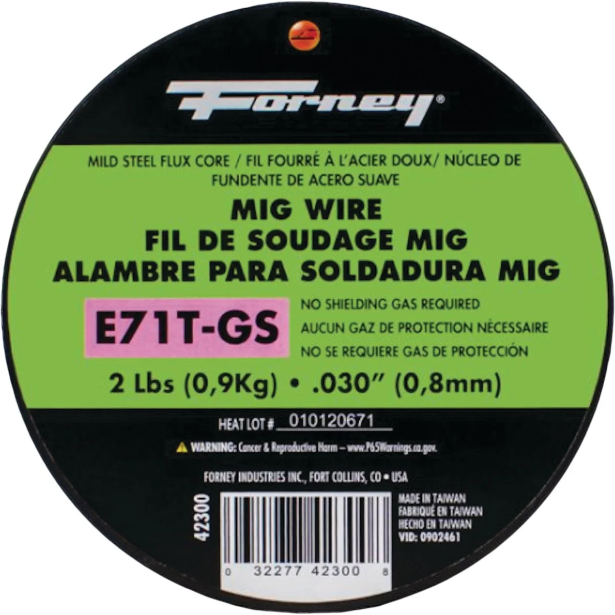 Genuine Forney E71T-GS 0.030 In. Flux Core Mild Steel Mig Wire 2 Lb. Sophisticated