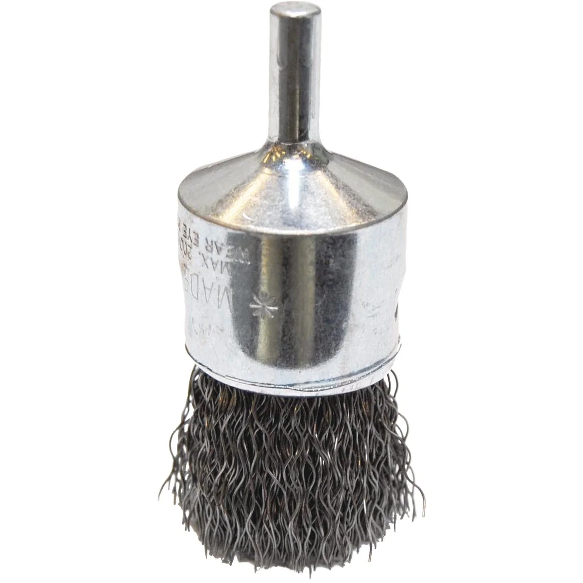 Flexible Weiler Vortec 1 In. Professional Shank-Mounted Drill-Mounted Wire Brush Organic