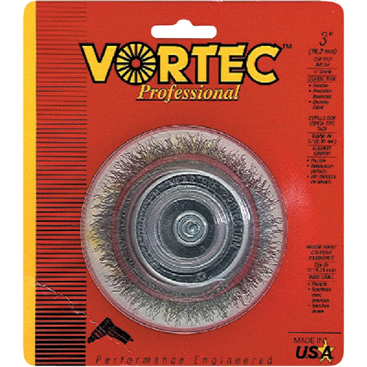 Safe Weiler Vortec 3 In. Professional Shank-Mounted Drill-Mounted Wire Brush Stylish