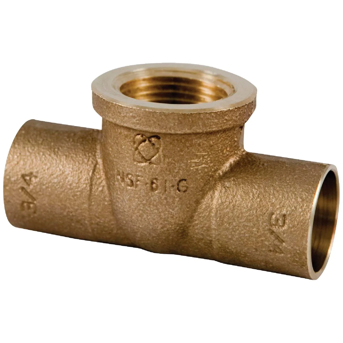 Soft NIBCO 1 2 In. C x 1 2 In. C x 1 2 In. F Brass Low Lead Copper Tee High-End