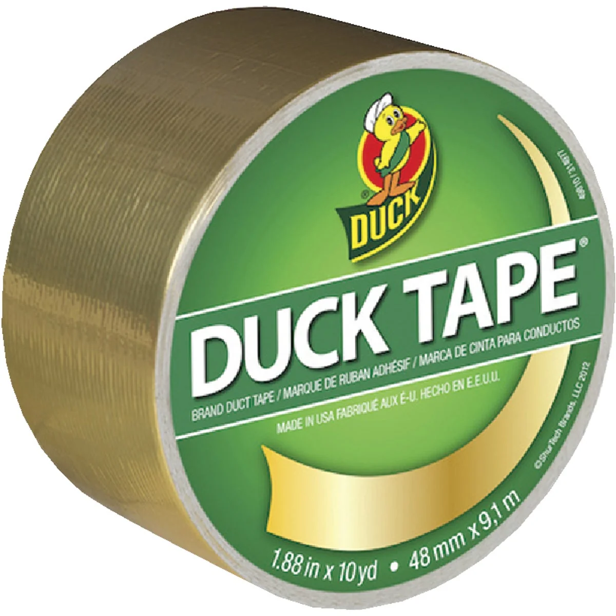 Traditional Duck Tape 1.88 In. x 10 Yd. Printed Duct Tape Gold Metallic Soft