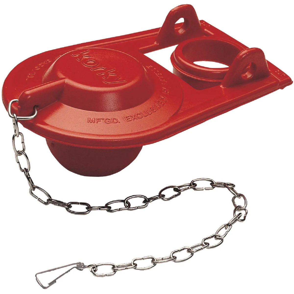 Stylish Korky Plus Classic Rubber Flapper with Chain Minimalist