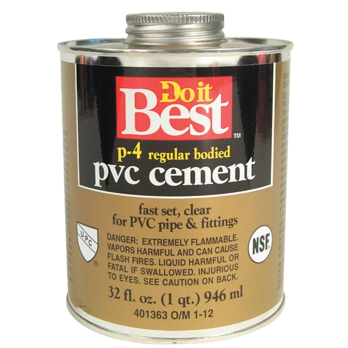 Clean Do it 32 Oz. Regular Bodied Clear PVC Cement Superior