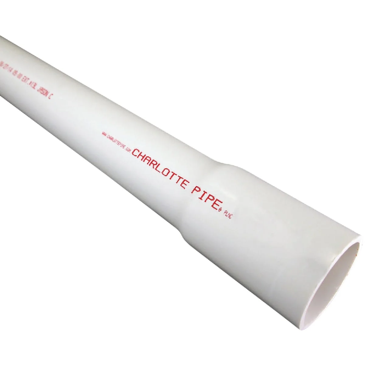 Authentic Charlotte Pipe 1 In. x 20 Ft. Cold Water Schedule 40 PVC Pressure Pipe Belled End Practical