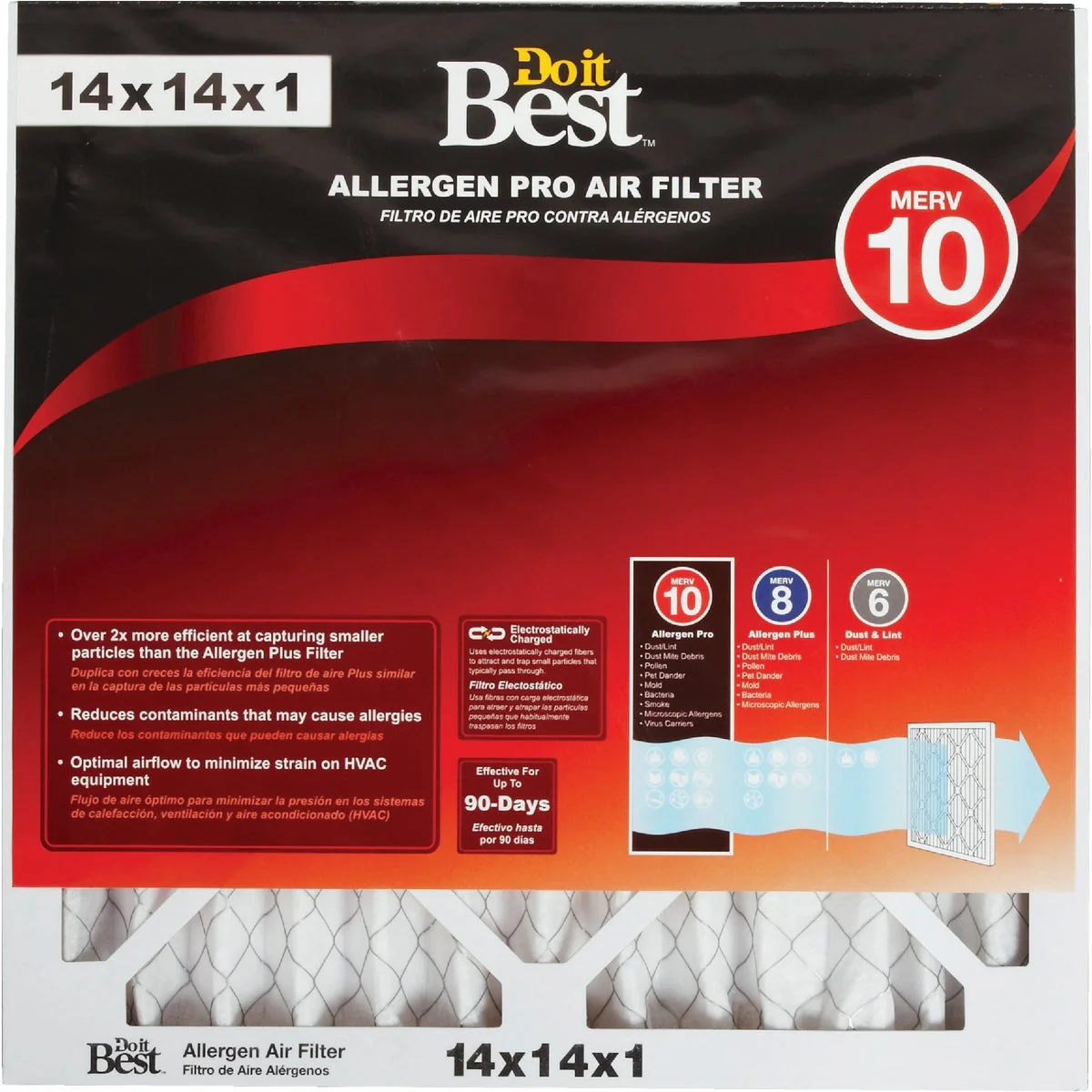 Sophisticated Do it 14 x 14 x 1 Allergen Pro MERV 10 Furnace Filter Green