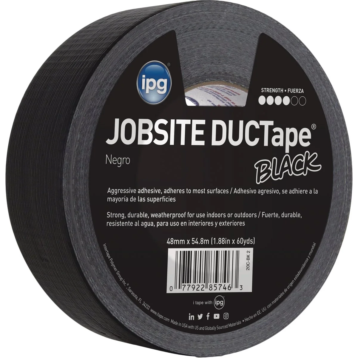 Artisan Intertape DUCTape 1.88 In. x 60 Yd. General Purpose Duct Tape Black Effective