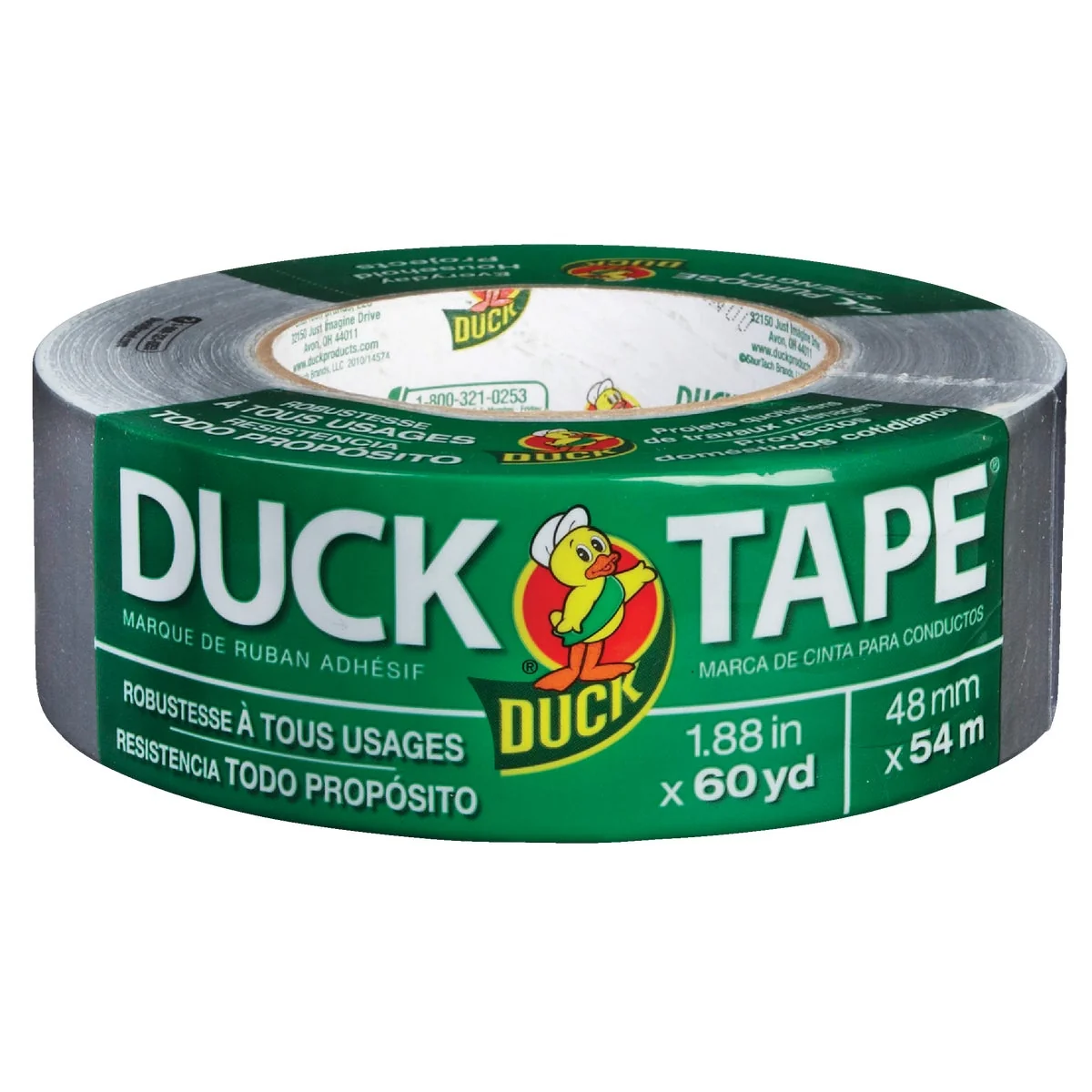 Stylish Duck Tape 1.88 In. x 60 Yd. All-Purpose Duct Tape Gray Durable