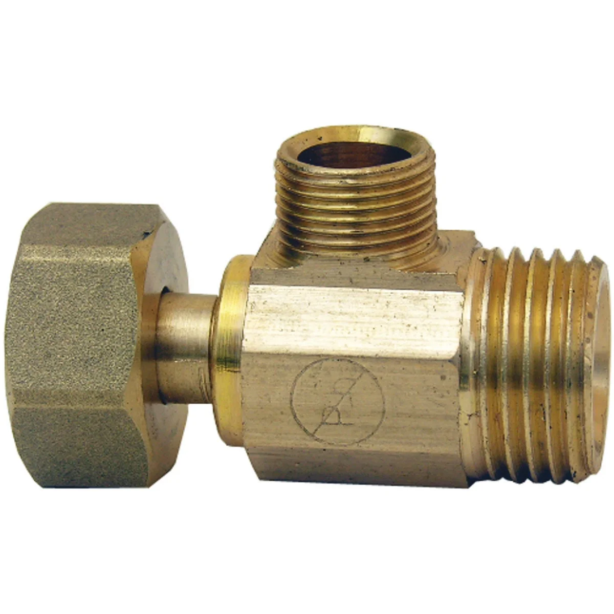 Trendy Lasco 1 2 In. IP Inlet x 1 2 In. IP Outlet x 3 8 In. C Outlet Brass Extender Tee Fast