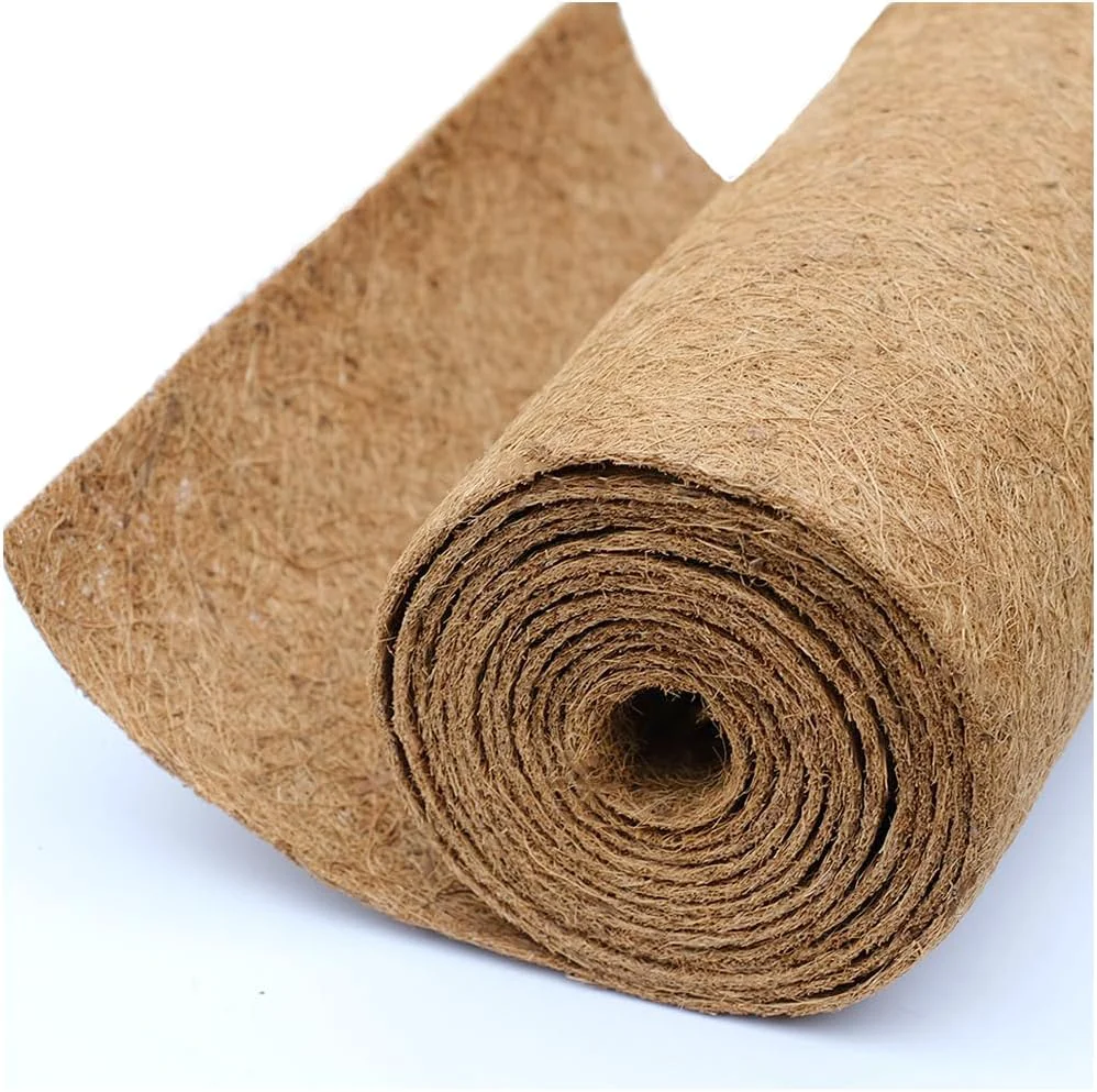 Functional Coco Coir Liner Yarrdfir 24x120 inch Natural Coconut Liners for planters Flower Basket Reptile Carpet Natural Coconut Fiber mat Garden Decoration Animal pet pad Snow Mat High-Performance