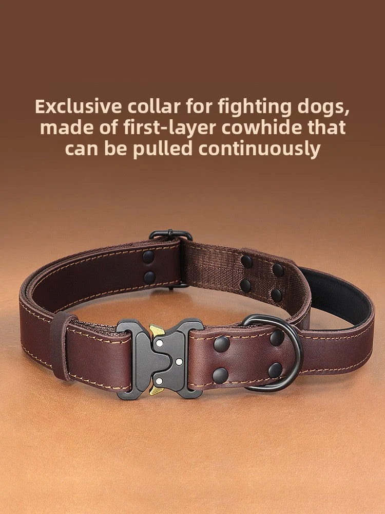Exceptional Black Leather Dog Collar – Heavy Duty Adjustable Collar for Strong DogsBlack Leather Dog Collar – Strong Stylish Comfortable for Everyday Use High-End