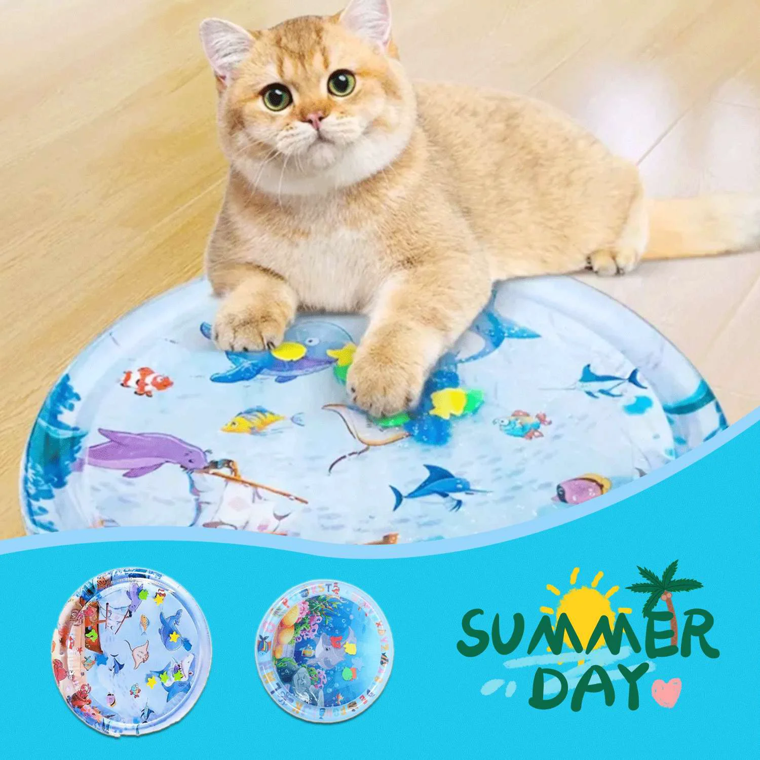 Innovative Summer Cooling Pet Water Bed Cushion Ice Pad Dog Sleeping Square Mat For Puppy Dogs Cats Pet Kennel Cool Cold Organic