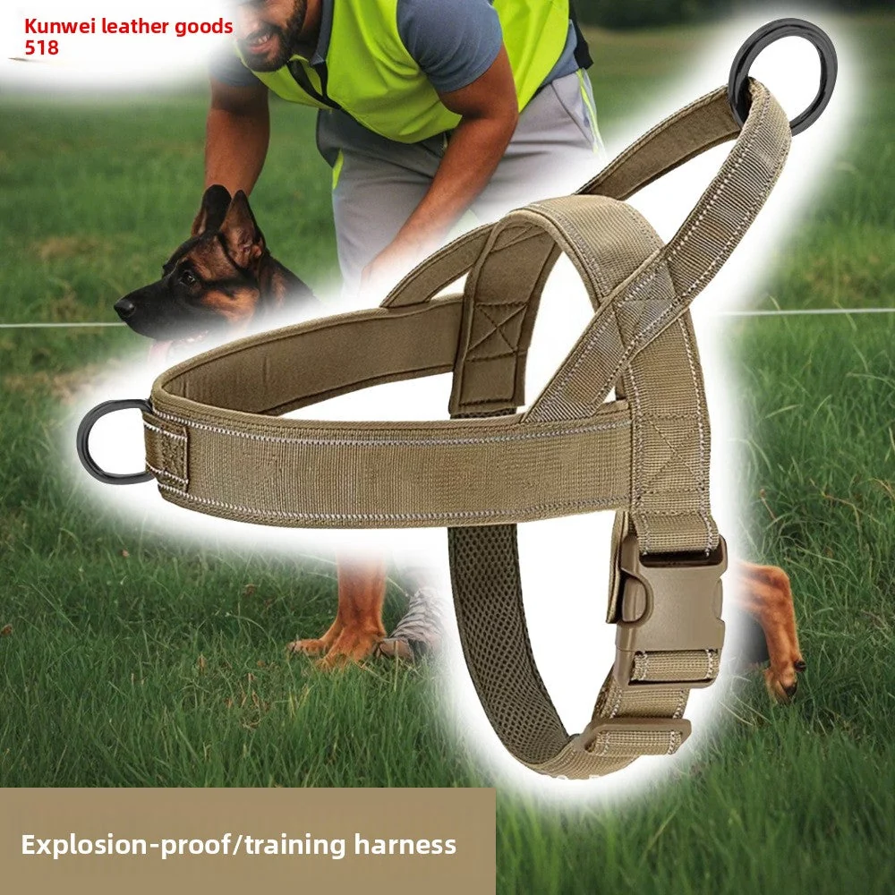 Reusable Tactical Dog Harness and Leash Set Expertly Made