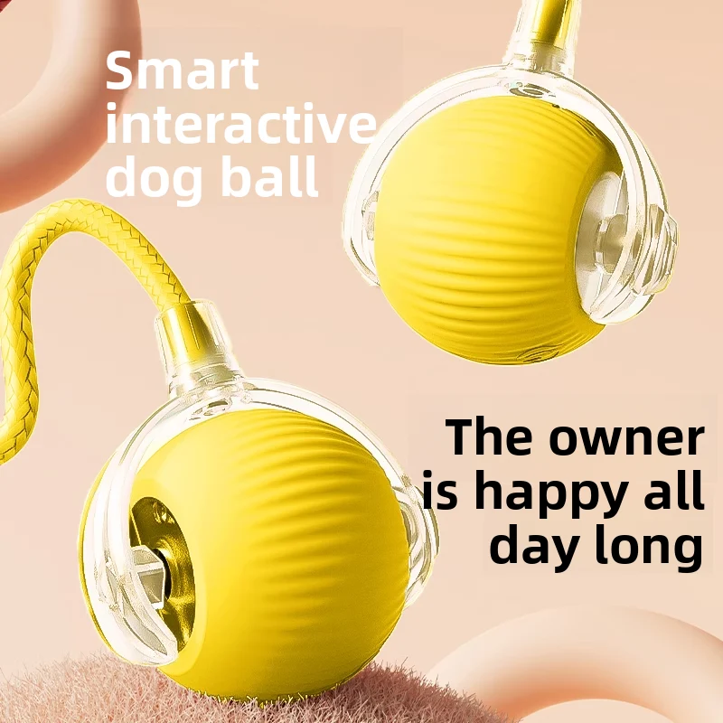 Healthy Automatic Bouncing Dog Toy Ball with Three Speeds Versatile