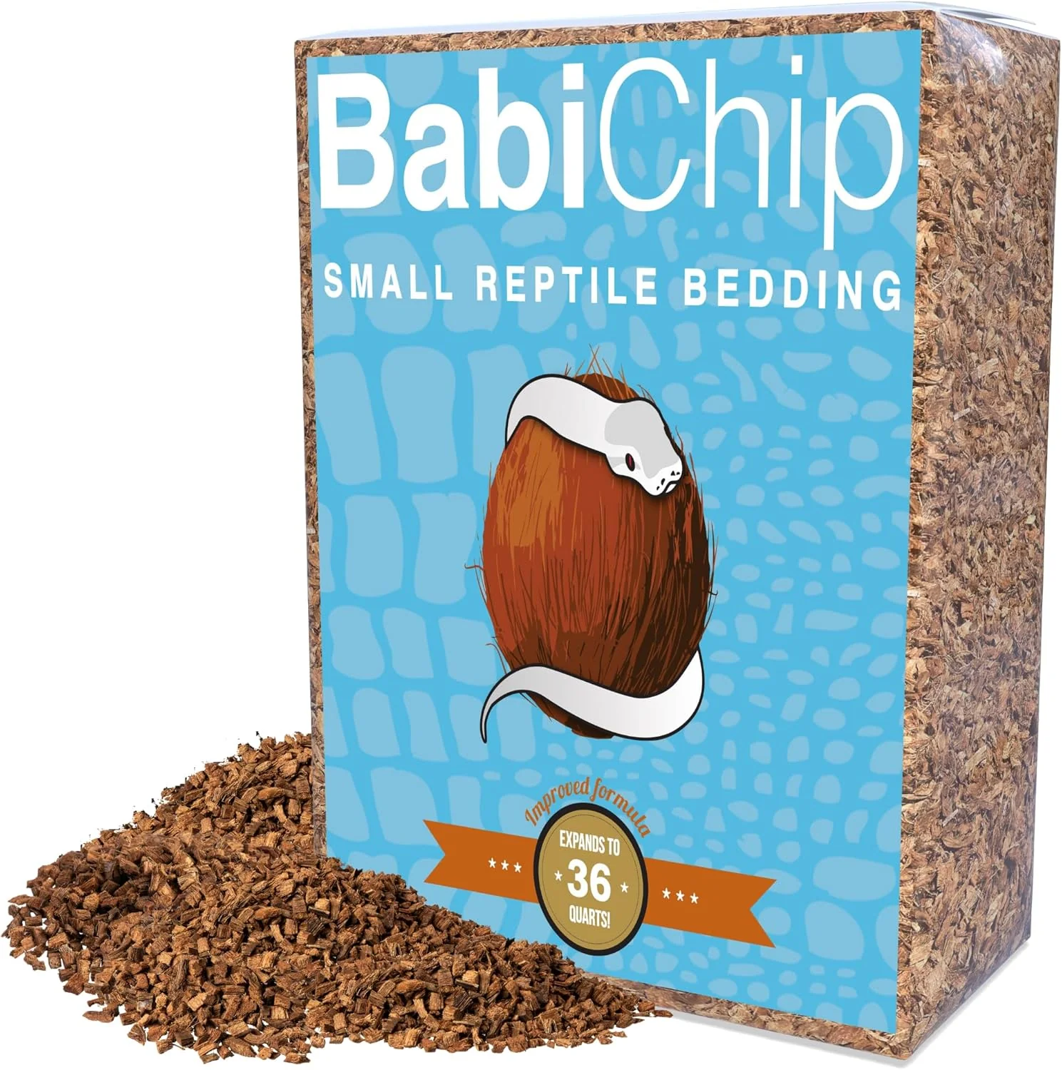 Optimized BabiChip Small Coconut Chip 12 Quart Loose Coco Reptile Substrate and Bedding for Gecko Terrariums Tortoise Habitat Ball Python Enclosures and Bioactive Tanks Green
