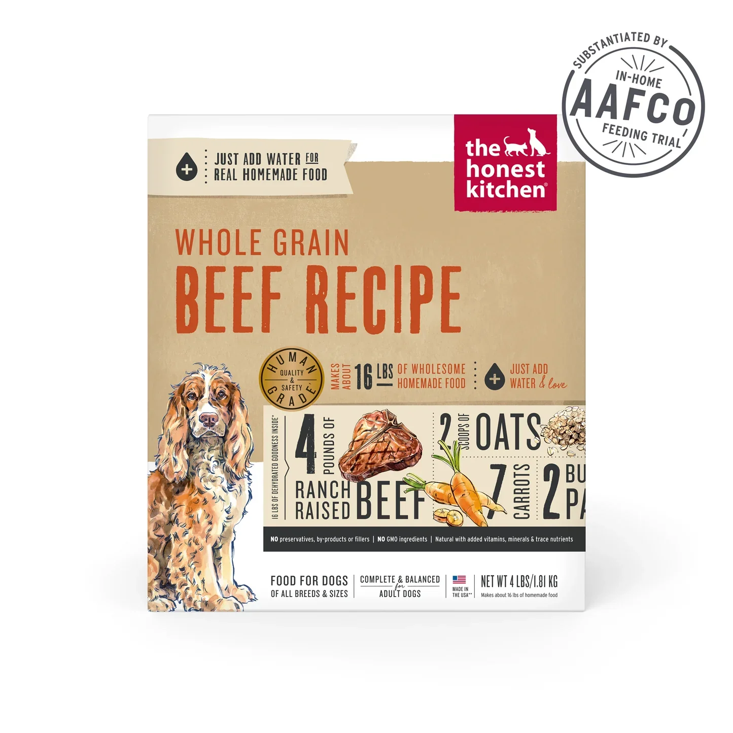 Long-Lasting THE HONEST KITCHEN DEHYDRATED WHOLE GRAIN BEEF Prestigious