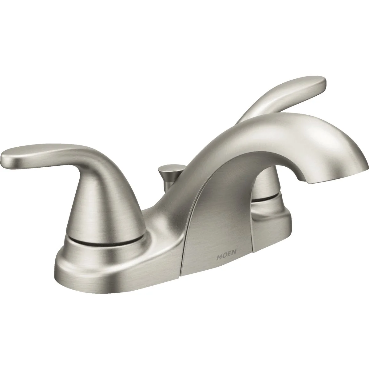 High-Quality Moen Adler Brushed Nickel 2-Handle Lever 4 In. Centerset Bathroom Faucet with Pop-Up Innovative