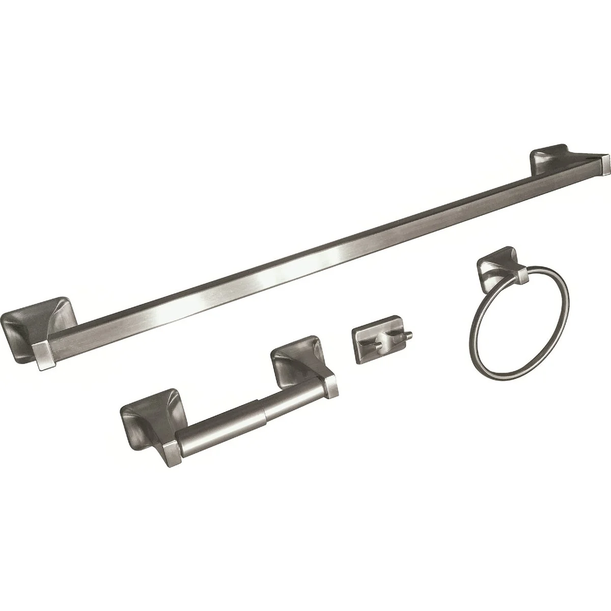 Genuine Home Impressions Brushed Nickel Vista Bath Accessory Kit Premium Material