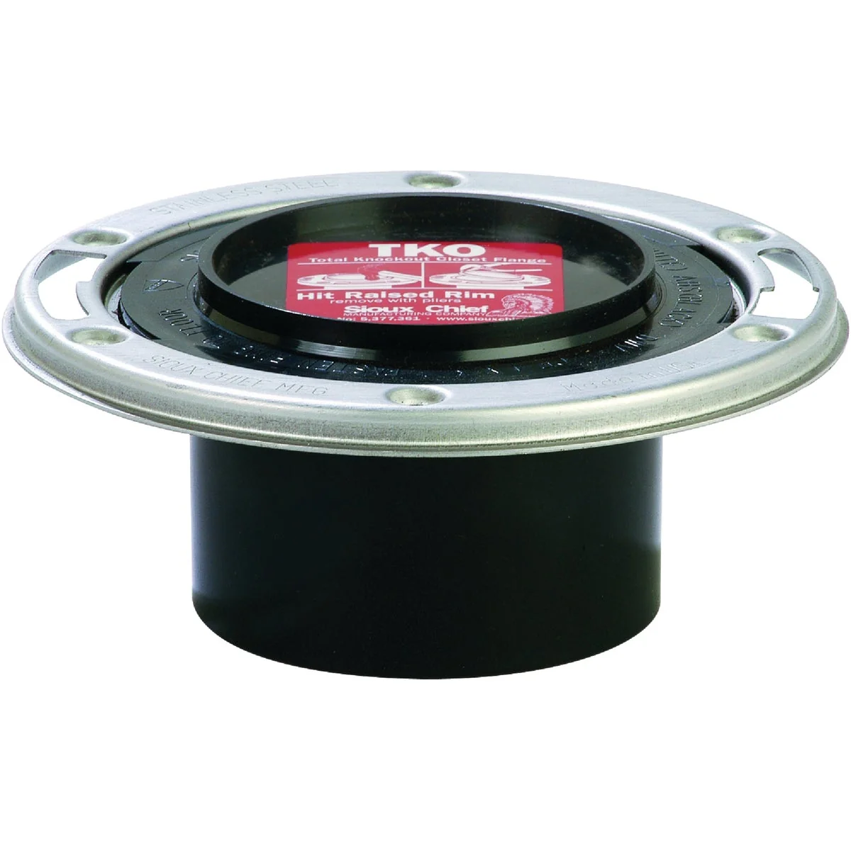 Prestigious Sioux Chief Total Knockout 3 In. Hub Inside 4 In. ABS Toilet Flange Flange w SS Swivel Ring Carefully Designed