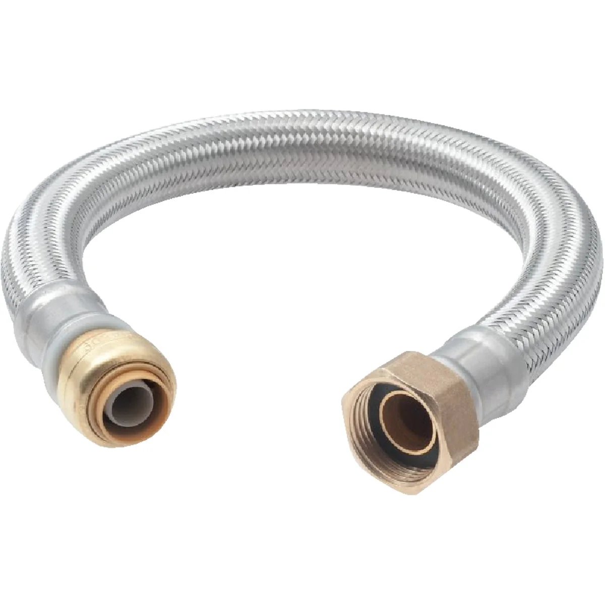 Reusable SharkBite 1 2 In. X 3 4 In. FIP X 24 In. L Braided Flexible Water Heater Connector Innovative