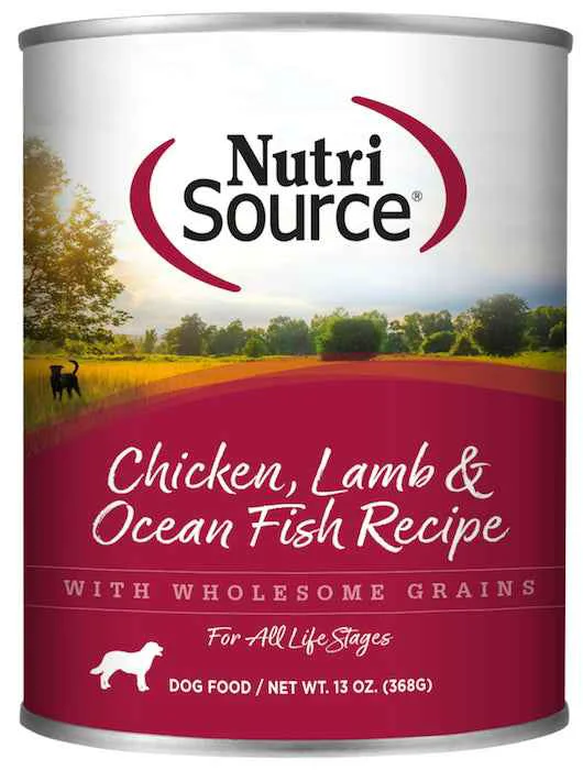 Dependable NutriSource - Chicken Lamb Ocean Fish - Holistic Canned Nutrition for Dogs Natural