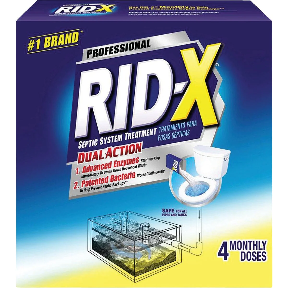 High-Quality Rid-X Professinal 39.2 Oz. Powder Septic Tank Treatment 4-Pack Verified