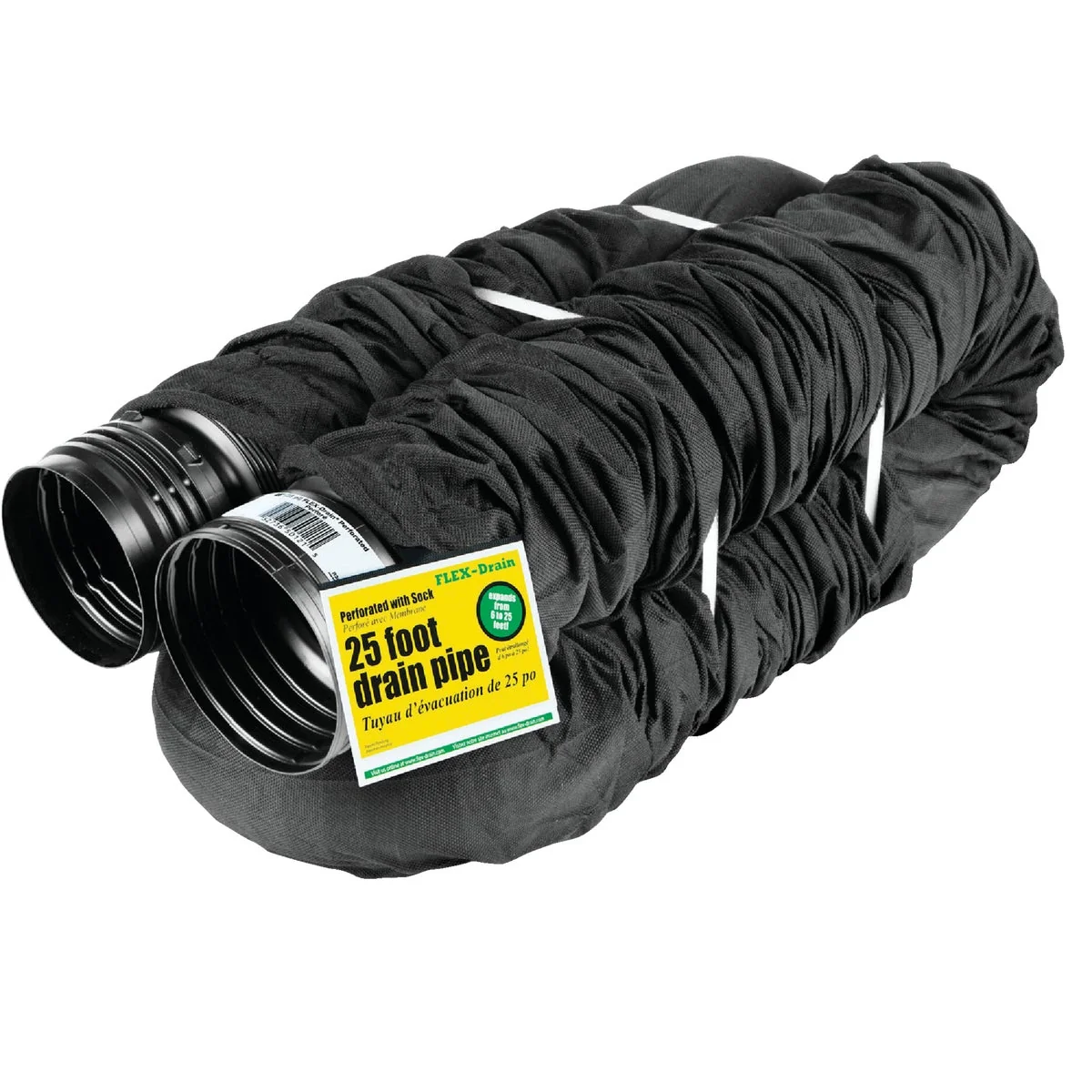 Fine Amerimax FLEX-Drain 4 In. X 25 Ft. Expandable Perforated Drainage Pipe with Sock Refined