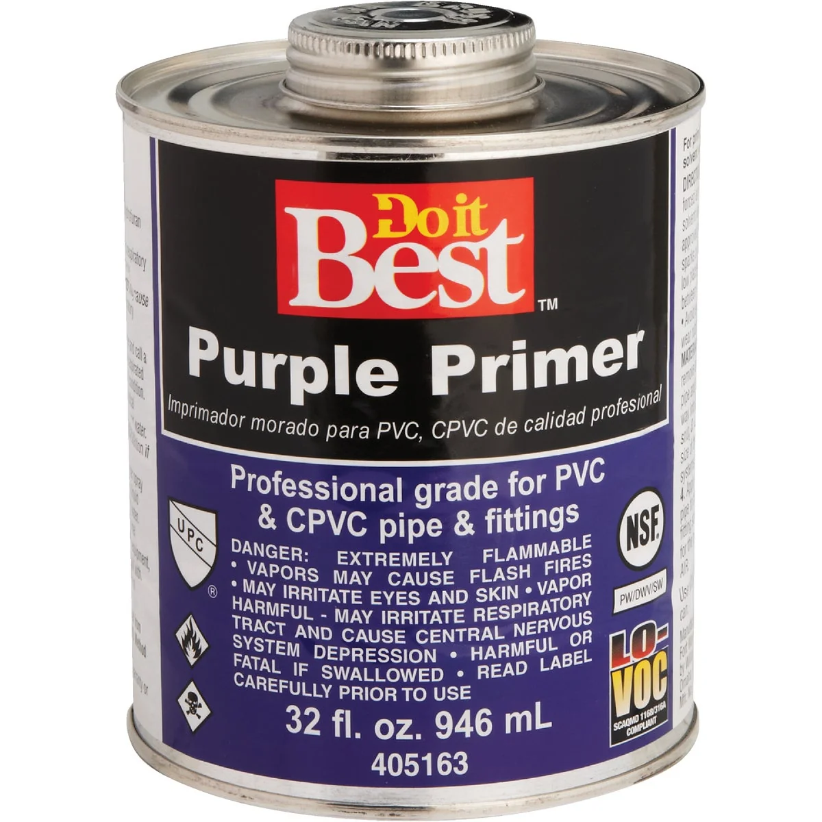 Functional Do it 32 Oz. Purple Pipe and Fitting Primer for PVC CPVC Excellent