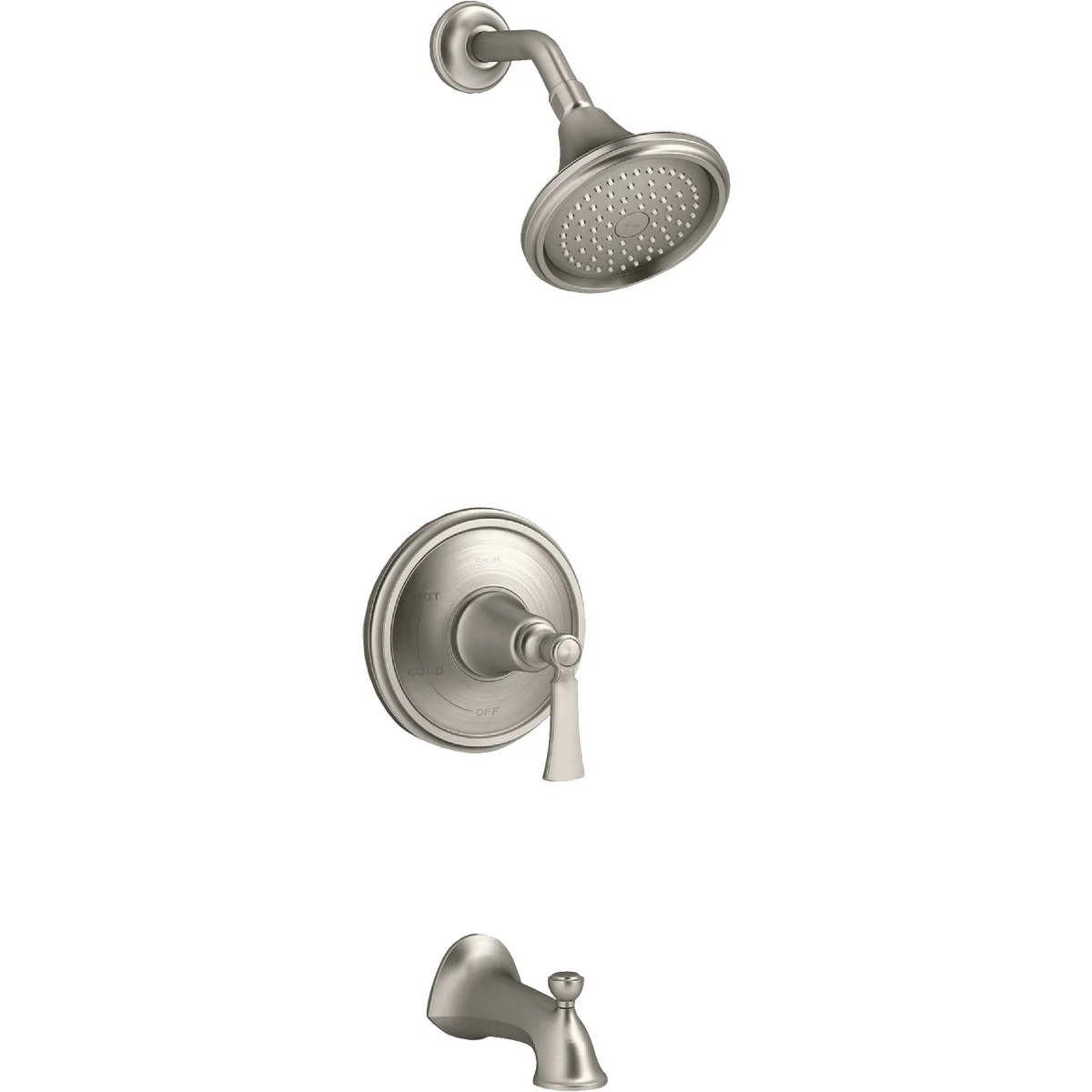 Quality Kohler Elliston Brushed Nickel Single-Handle Lever Tub Shower Faucet Superior