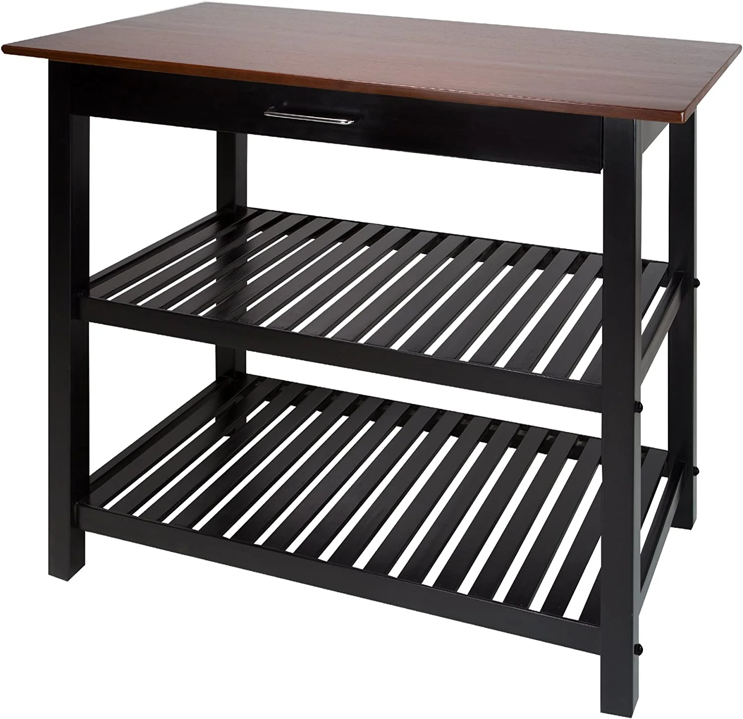 Fashionable Kitchen cart no handle black Smooth