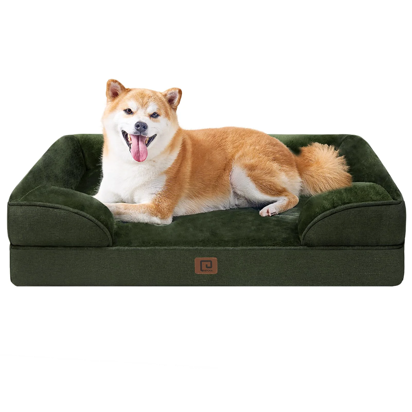 Quality EHEYCIGA Orthopedic Large Dog Bed – Waterproof Memory Foam Sides Non-Slip Bottom Dark Green Environmentally Friendly