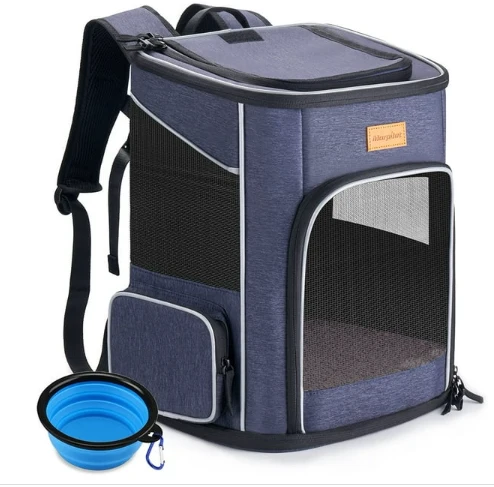 Innovative Cat Backpack Carrier Morpilot Foldable Cat Backpack Carrier for Small Cats and Dogs Ventilated Design Pet Travel Carrier Backpack with Inner Safety Strap Cat Carrying Bag for Travel Hiking Camping Smart