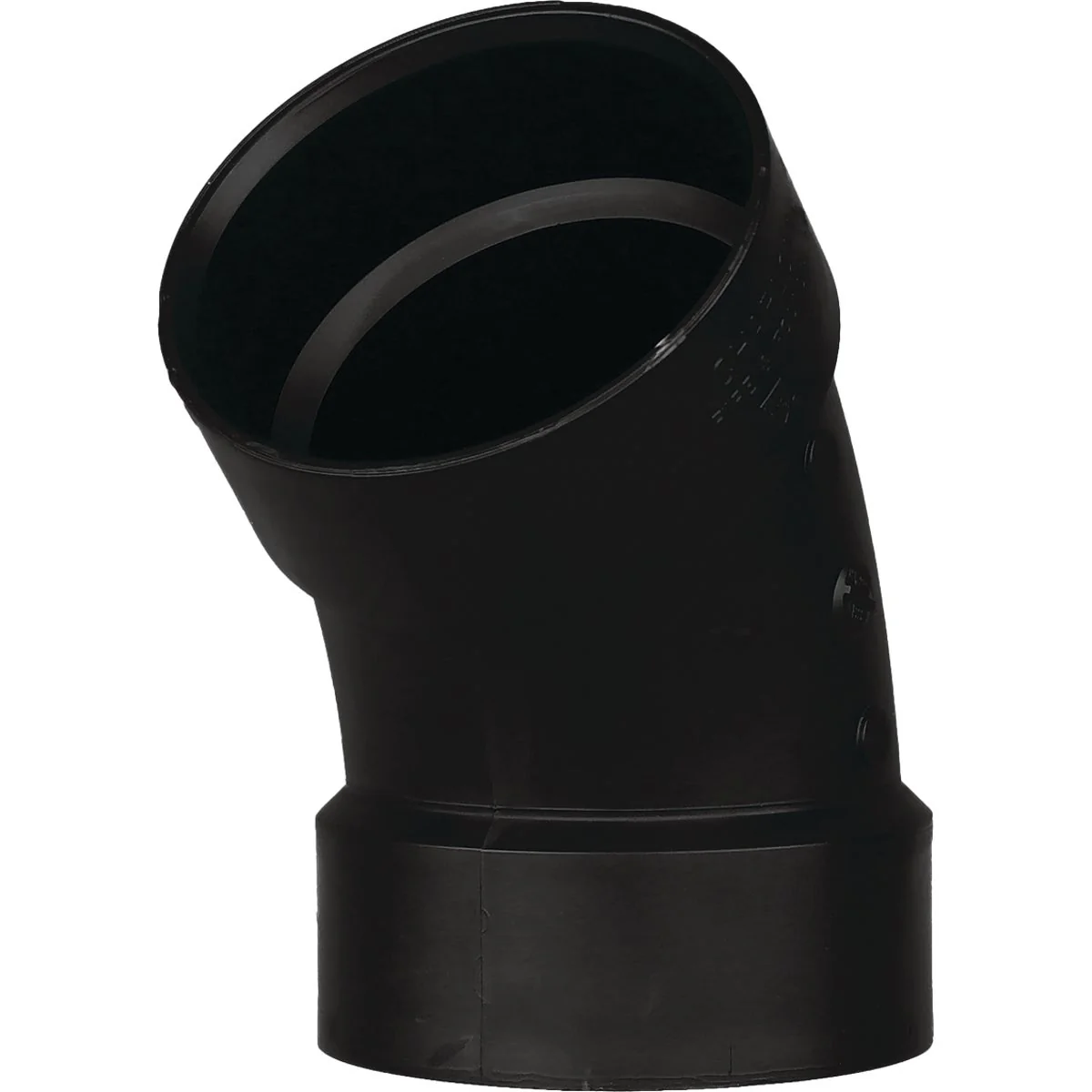 Convenient Charlotte Pipe 3 In. Hub x Hub 45 Deg. ABS Elbow 1 8 Bend Premium
