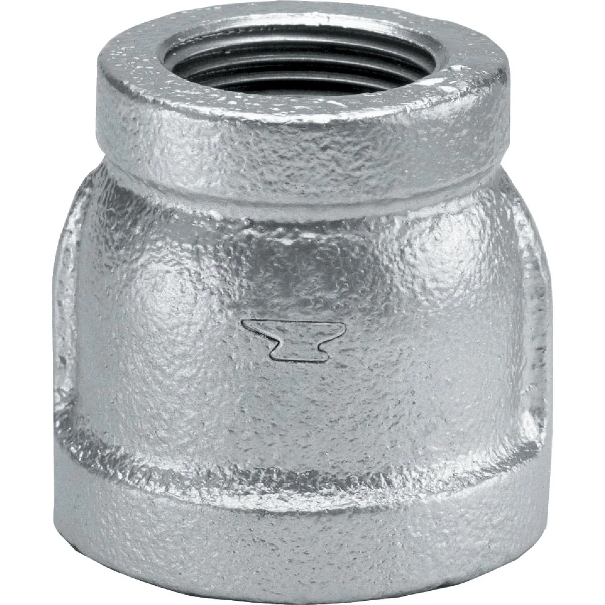 Traditional Anvil 1-1 2 In. x 1-1 4 In. FPT Reducing Galvanized Coupling Outstanding