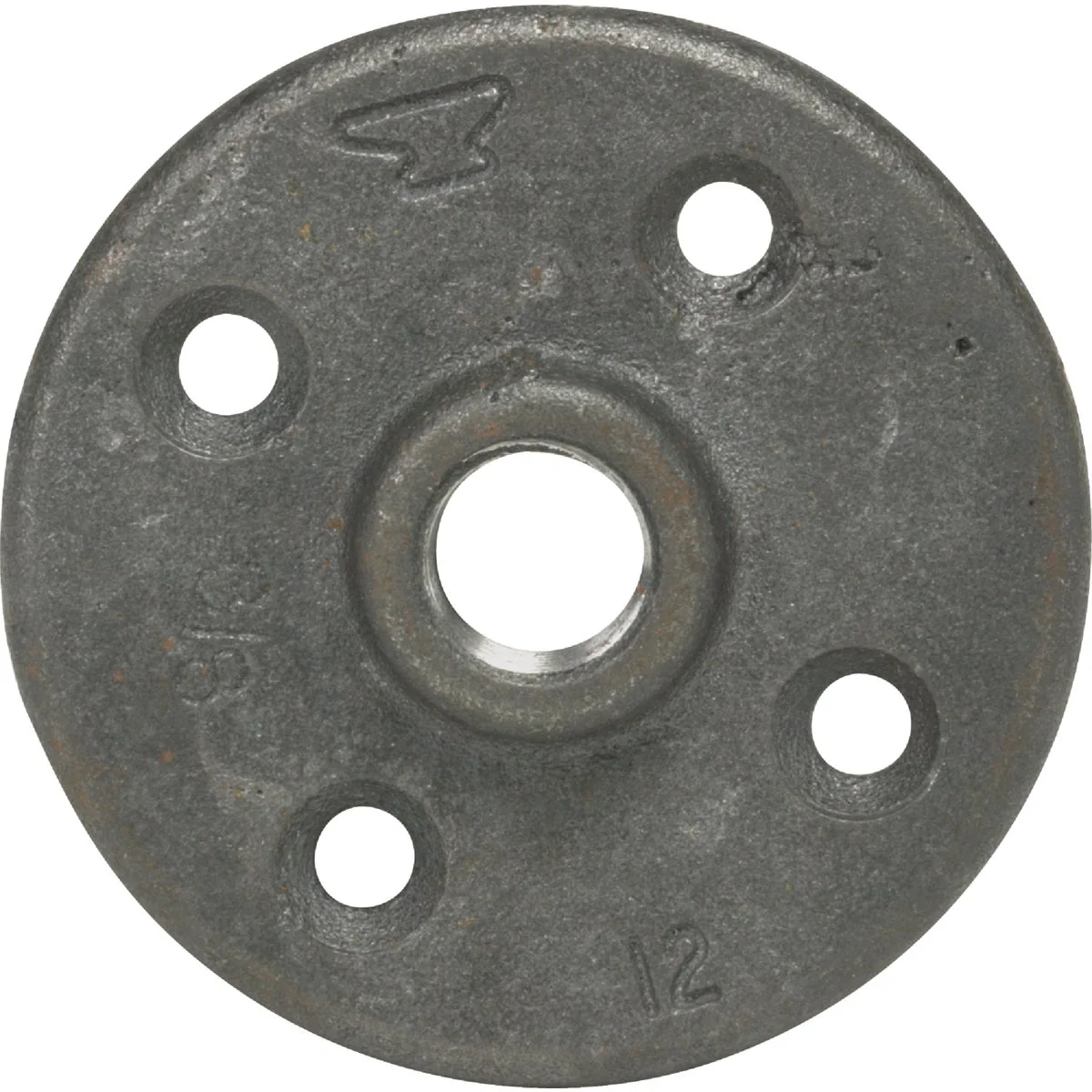Soft Anvil 2 In. x 4-3 4 In. Black Iron Floor Flange Powerful