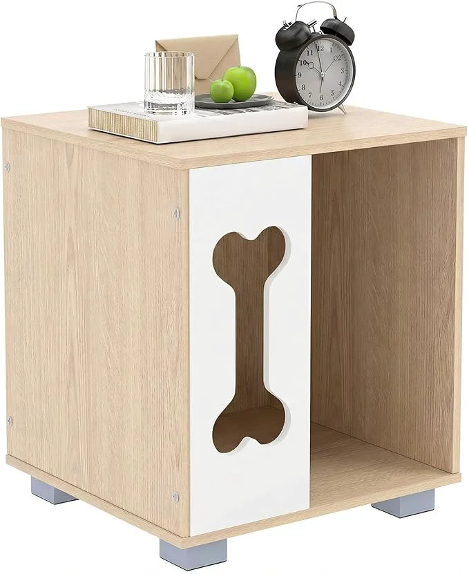 Solid PETSITE Wooden Dog House for Small Sized Dogs Indoor Dog Cage Nightstand Side End Table with Anti-Slip Robust Metal Legs and Spacious Tabletop 17 x 16 x 19.5 InchesAbout ThisOverview Powerful