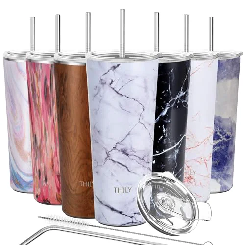 Safe Stainless Steel Vacuum Insulated Tumbler Travel Mug 26 oz Coffee Cup with 2 Lids and Straws Carefully Designed