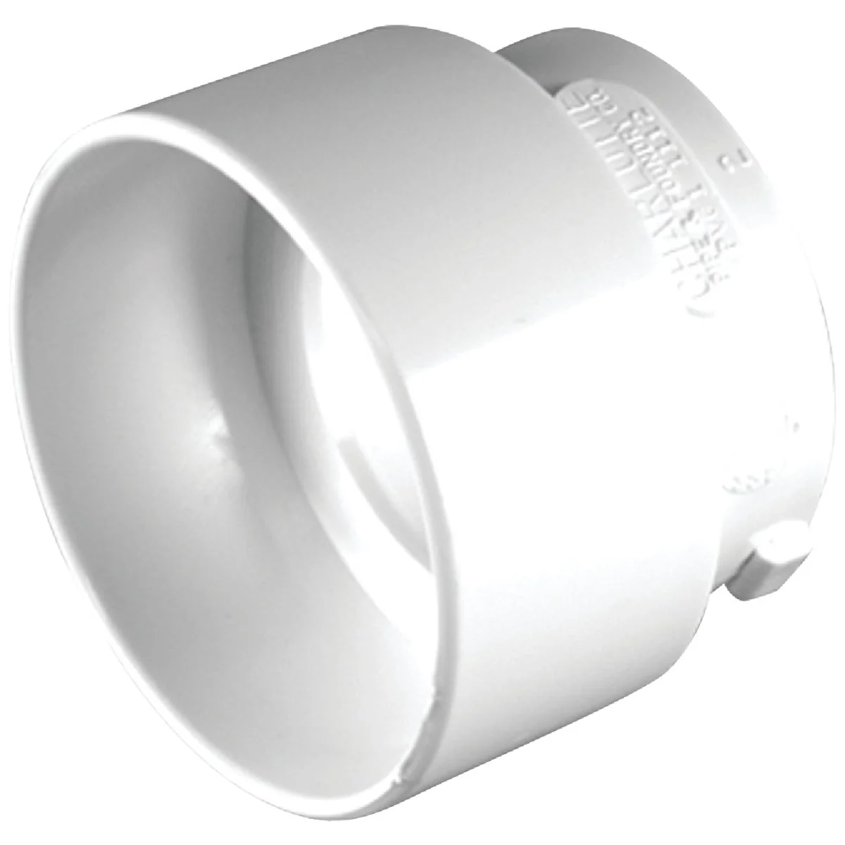 Smooth Charlotte Pipe 3 In. Sch 30 SPG x 1-1 2 In. Sch 40 Hub DWV Reducing PVC Bushing Authentic