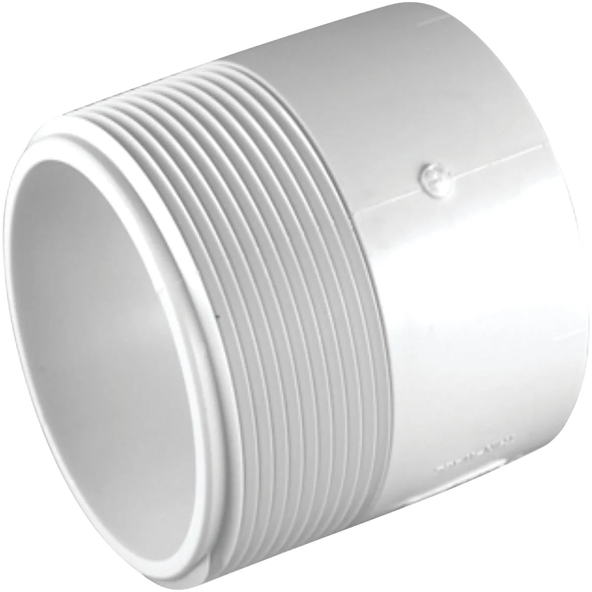 Solid Charlotte Pipe 3 In. x 3 In. MIP Schedule 30 DWV Male Fitting PVC Adapter Soft