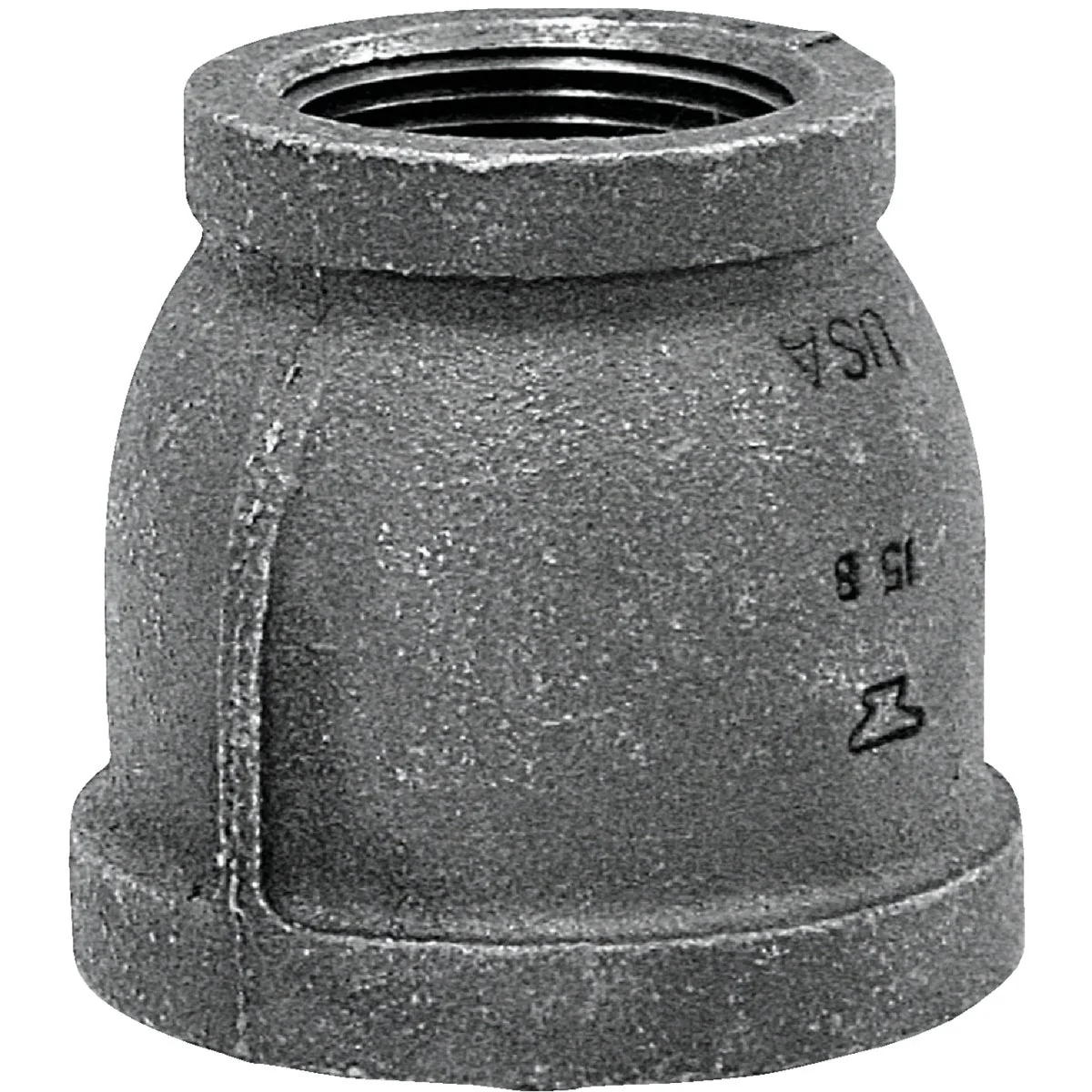 Classic Anvil 1-1 2 In. x 1-1 4 In. Malleable Black Iron Reducing Coupling Excellent