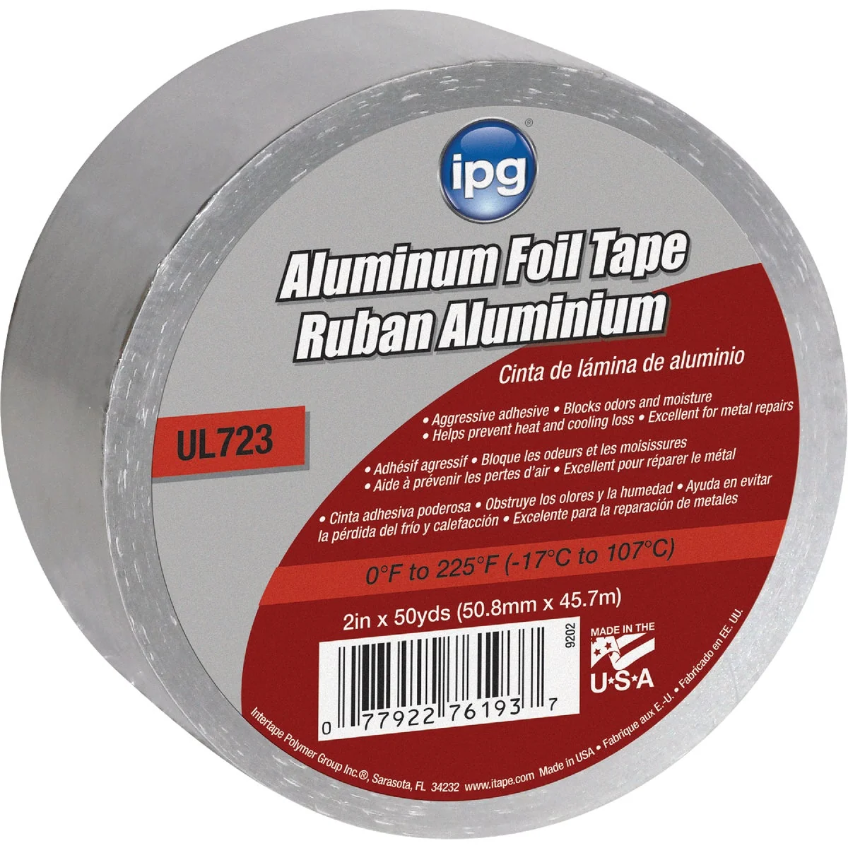 Convenient Intertape 2 In. x 50 Yd. UL723 Aluminum Foil Tape Easy-to-Use