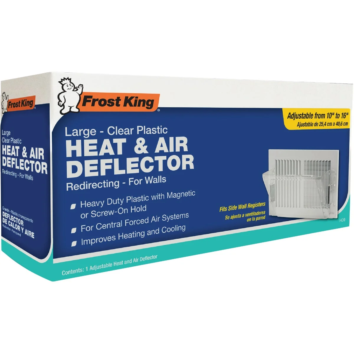 Trendy Frost King 10 In. to 16 In. Heat and Air Deflector Stylish
