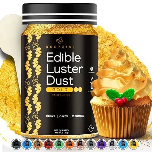 Consistent Gold Edible Luster Dust 15g Eco-Friendly