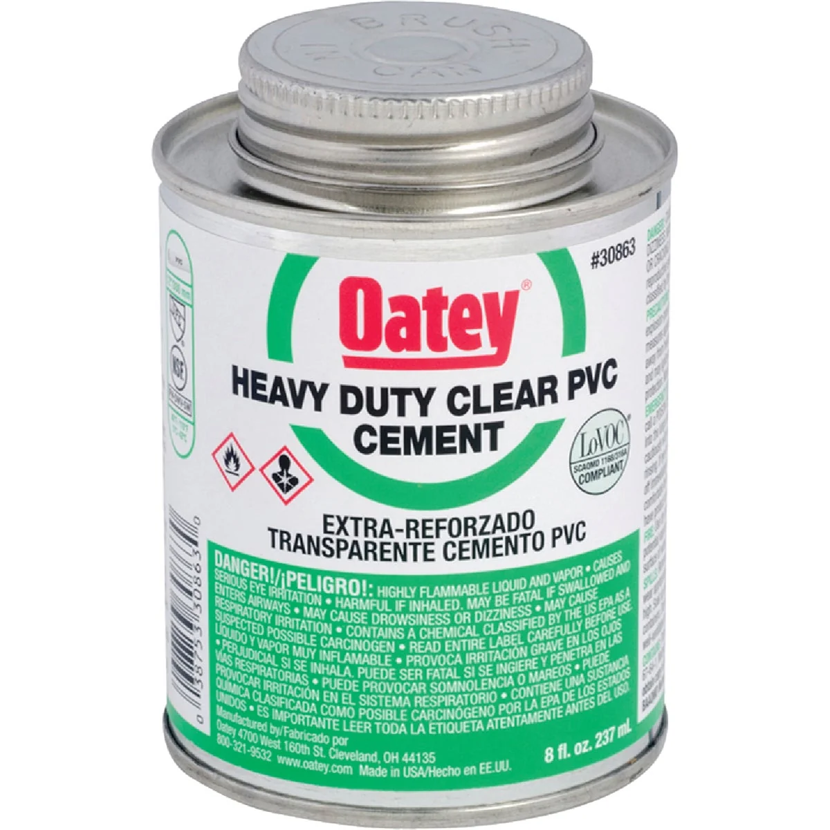 Classic Oatey 8 Oz. Heavy Bodied Heavy-Duty Clear PVC Cement High-Quality