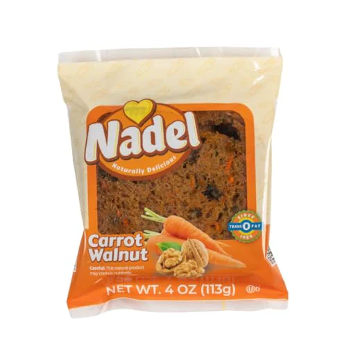 Authentic Nadel NATURALLY DELICIOUS CARROT CAKE SLICES 16 Ounce Top-Quality