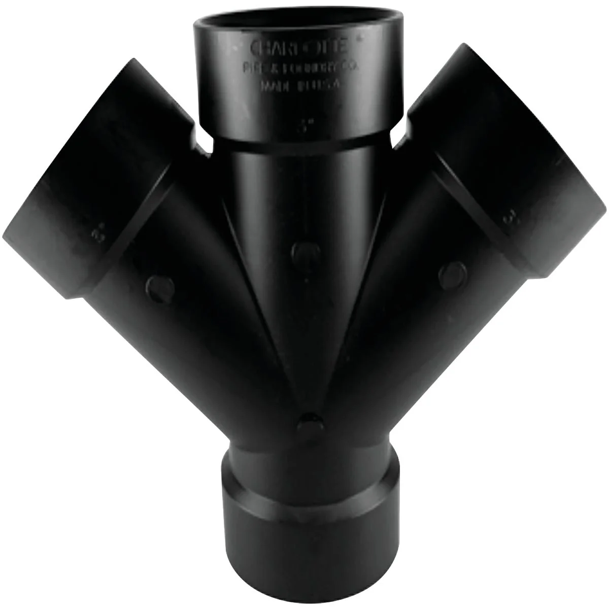 Classic Charlotte Pipe 2 In. All Hub Double ABS Wye Trendy