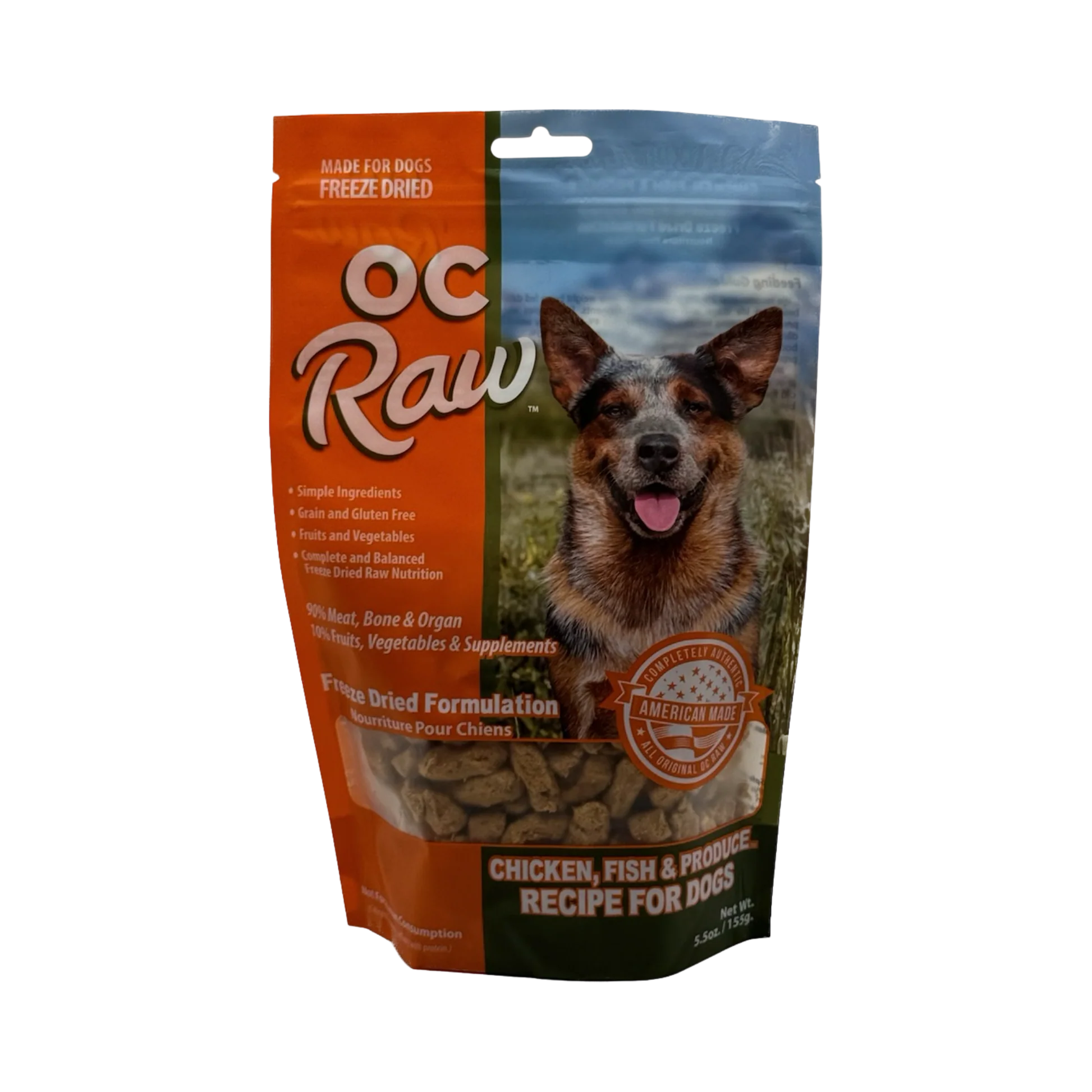 Natural OC Raw ze-Dried Chicken Fish Produce Enhanced