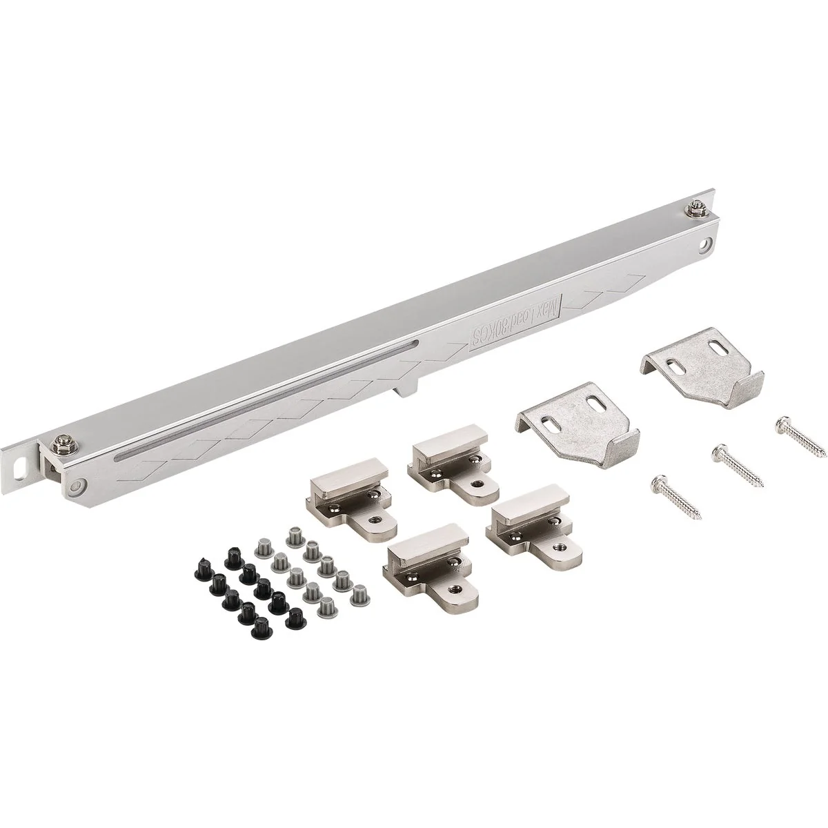 Smooth National Hardware Satin Nickel Plastic Interior Barn Door Soft Close Hardware Kit Fine Crafted
