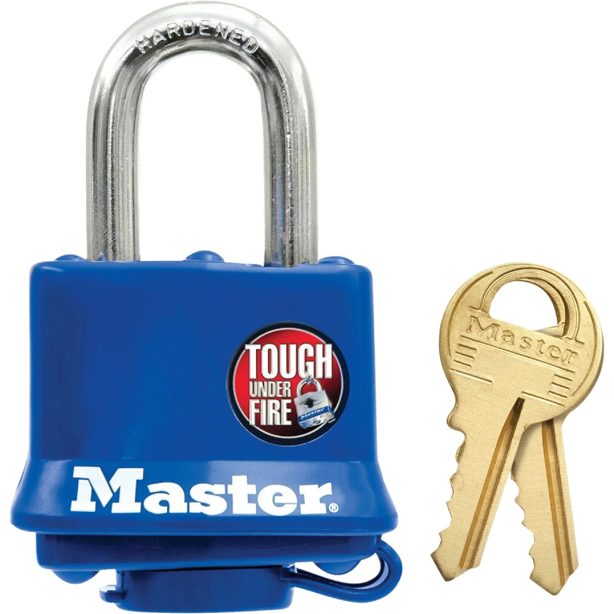Reliable Master Lock 1-9 16 In. W. Covered Laminated Steel Pin Tumbler Padlock Blue Consistent